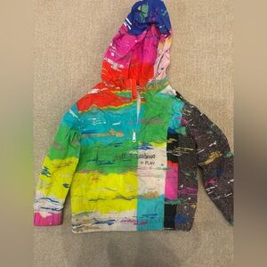 Dolce & Gabbana Multicolor Paint-Effect Jacket in Red, Pink, Turquoise